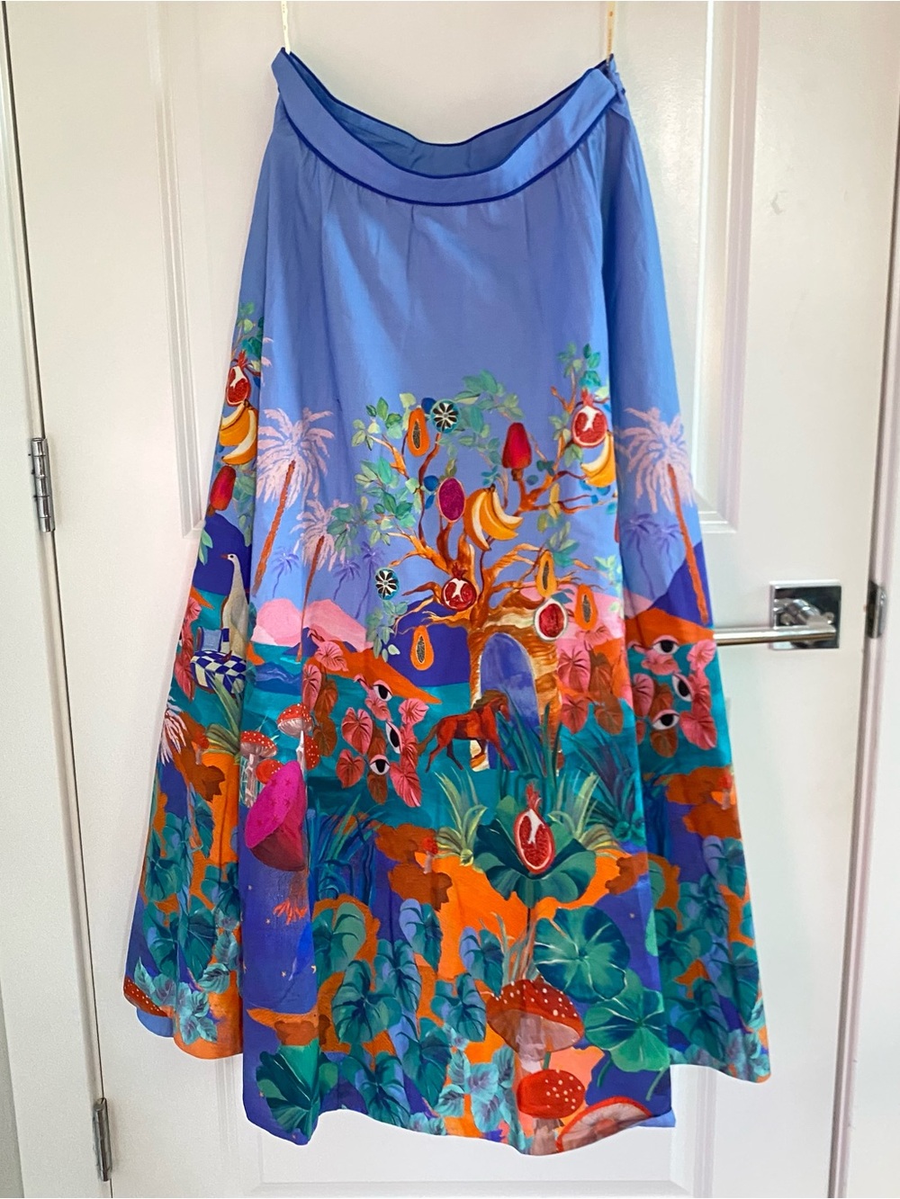 FARM Rio Mushroom Dream Landscape Embroidered Top Skirt Two Piece Set NWT S/M - Picture 11 of 15